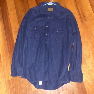 Vintage - 1990’s St John’s Bay chamois cloth men’s size XXL long sleeve shirt